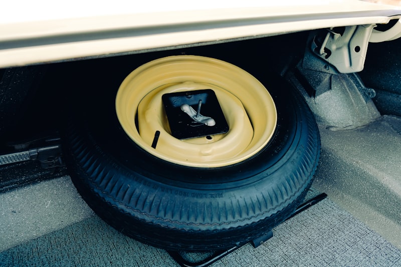 Lowering a car with a freshly mounted spare tire